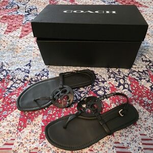 Brand New Coach Sandels size 8 1/2 With Original Coach Box Never Worn